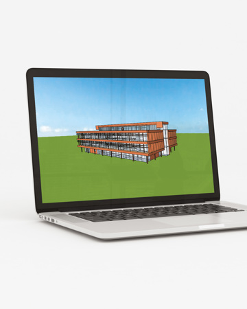 Maquette IESVE sur ordinateur portable